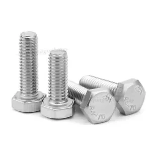 Juego de cabeza hexagonal M8 M10 M12 tornillo pernos hexagonales DIN 933 A4 316 acero inoxidable rosca completa - Imagen 1 de 7
