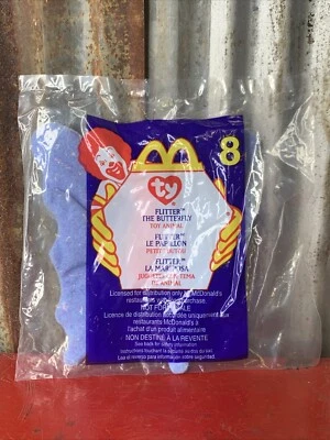 2000 #8 FLUTTER the butterfly TY Teenie Beanie Babies McDonalds SEALED - Image 1 of 3