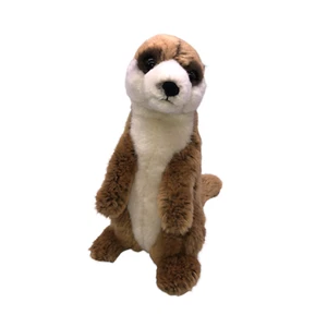 Peluche de peluche WWF suricata 8" oso de peluche juguete marrón tostado crema de pie - Imagen 1 de 10