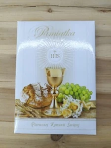 FIRST HOLY COMMUNION GREETING CARD PAMIATKA PIERWSZEJ KOMUNII SWIETEJ KOMUNIA PL - Picture 1 of 10