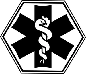 EMS #2 Safety 1 Color Window Wall Vinyl Decal Sticker Printed Graphic - Picture 1 of 5