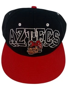 SDSU Aztecs Hat Cap Men Black Red Snapback Zephyr Montezuma Logo - Picture 1 of 8