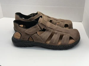 Dr Scholls Men's Sandals Sz 11M Candid Fisherman Closed Toe Memory Foam Cool Fit - Picture 1 of 8