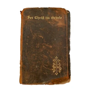 Antique 1898 Der Christ im Gebete German Prayer Book Miniature Leather Milwaukee - Picture 1 of 8