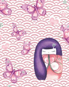 The Mizuki Dolls Cho Sam Bamford Children's Art Print Poster 9.5x11.75 - Picture 1 of 1