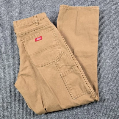 Pantalones de Carpintero Dickies Para Hombres 33x32 Marrón Calce Relajado Pato Lona Trabajo Utilidad Foto 1 de 4