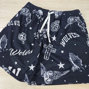 Men's M Darc Sports 1000 Icon Prayer Hands Drawstring Mesh Basketball Shorts - Picture 1 of 7