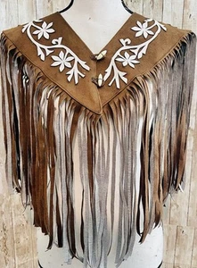 Mexican Cowboy Jacket With Fringes Sz L/XL Chaqueta Vaquera Mexicana Con Flecos - Picture 1 of 7
