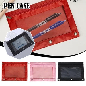 Filing Products Zippered Binder Pencil Pouch Pen Case B5 with 3Rings Storage Bag - Picture 1 of 13