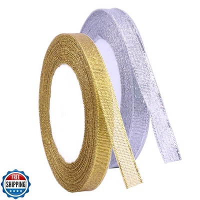 YAKA 3/8 inch 50 Yards Ribbon Shimmer Sheer Organza Ribbon for Craft Bow Part - Image 1 of 3