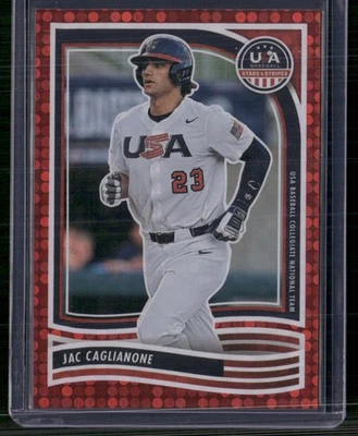 2024 Panini Stars & Stripes USA Baseball #100 Jac Caglianone Red #/199 - Image 1 of 2