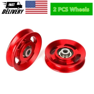 2PCS Aluminum Alloy Pulleys Bearing Wheel Cable Machine Gym Fitness Equipment - Picture 1 of 11