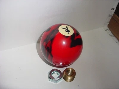 PLAYBOY  Marbled  Red & Black   #2  Custom Shift Knob  2 1/4"  Car, Truck - Image 1 of 3