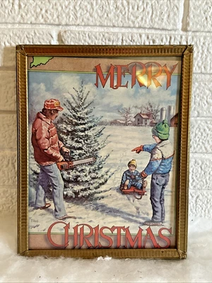 "Antiguo marco de fotos de latón con placa dorada de metal ornamentado 8x10"" Navidad de los 80" Foto 1 de 4