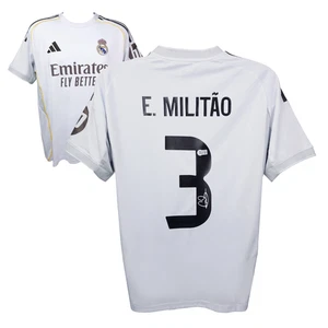 Eder Militao Signed Real Madrid FC Home Soccer Jersey #3 with Beckett Witness - Picture 1 of 4