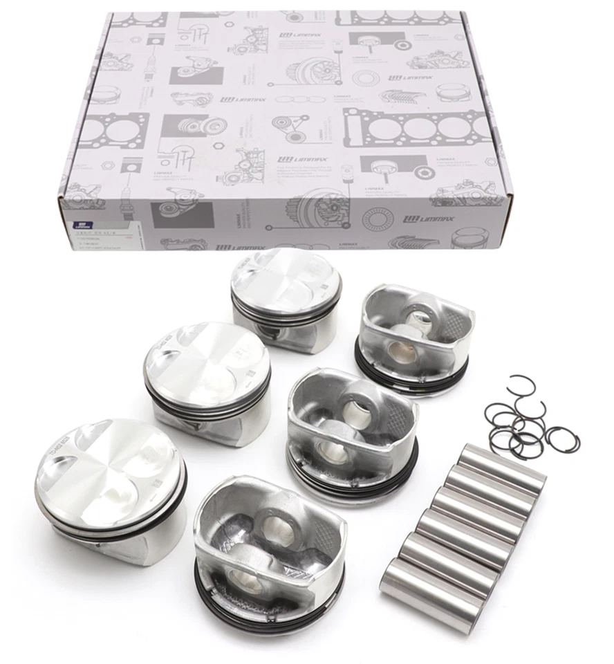 6x Pistons & Rings Set 10.7:1 For BMW E90 E60 E83  328i 528i 630i N52B30 3.0L - Image 1 of 4
