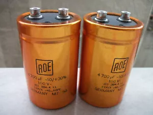 8 un. TAPAS DE ALTA GAMA ROE DORADAS EYP/A 4700uf 100V GRADO AUDIO BAJO ESR! ¡EXCELENTE! - Imagen 1 de 2