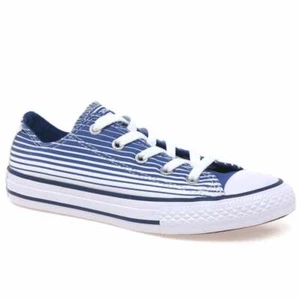 Converse Oxford Stripe Girls Junior Canvas Plimsolls UK 2 EUR 34 CH13 20 - Bild 1 von 6