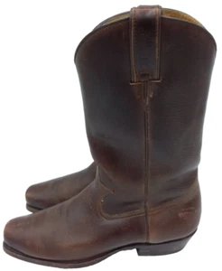 Sancho Men's Cowboy Boots Size 44 Brown Leather Snipped Toe Made in Spain 10 US - Picture 1 of 11
