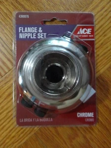 ACE Universal Chrome Bath Flange & Nipple Set Shower Tub Faucet Handle - Picture 1 of 5