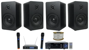 Rockville Bluamp 150 Verstärker/Karaoke-Anlage mit (4) 5,25" Lautsprechern + kabellosen Mikrofonen - Bild 1 von 12