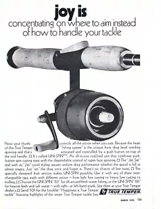 1970 TRUE TEMPER UNI-SPIN FISHING REELS AD VINTAGE FISHING GEAR ADVERTISEMENT - Picture 1 of 1