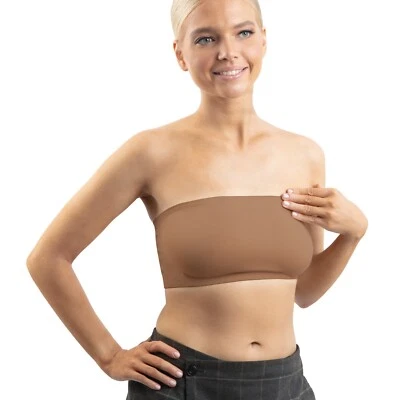 Sujetador bandeau sin tirantes con silicona antideslizante Stay Put Foto 1 de 4