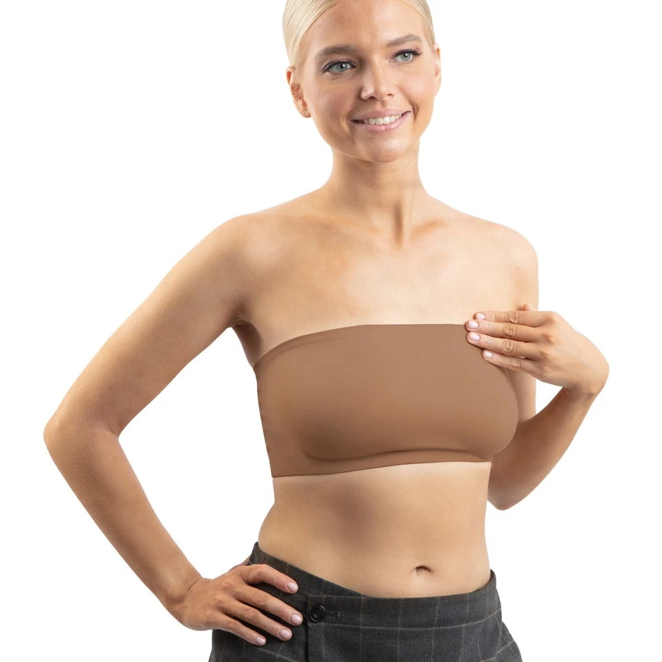 Strapless Bandeau Bra with Stay put Anti-Slip Silicone - Image 1 of 4