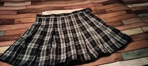 girls blue green white plaid tennis uniform skort sz large pre-owned - Picture 1 of 4
