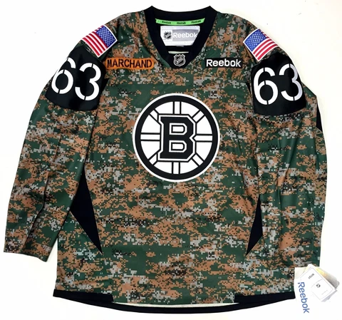 BRAD MARCHAND BOSTON BRUINS REEBOK PREMIER CAMO JERSEY CAMOUFLAGE Cover