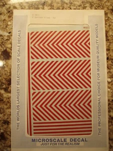 8" Barricade Chevron Stripes Decals Microscale 87-283 9117x OOP - Picture 1 of 3