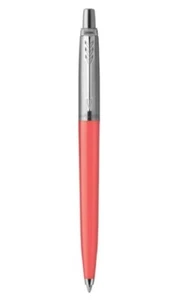 Parker Jotter Stainless Steel & Coral Ballpoint Pen New - Picture 1 of 1