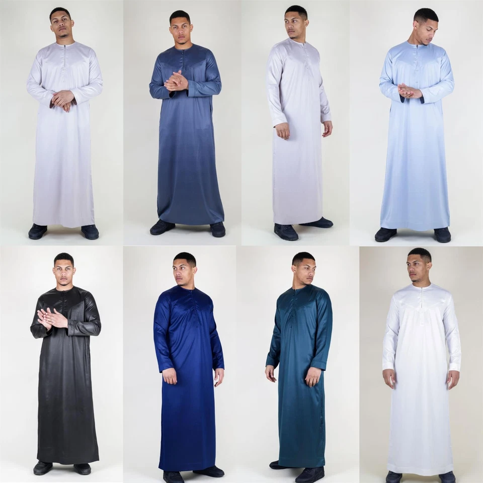 Ropa islámica Thobe emiratí satinado para hombre | Thobez Foto 1 de 1