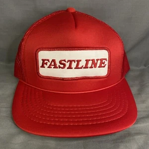 Vintage Fastline Trucker Hat Cap Headwear 1990s Mesh Snap Back - Picture 1 of 6