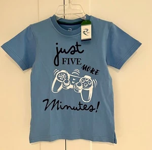 NEW E-LIVE Boys 5 More Minutes Gaming T-Shirt - Size 6 - Fun - Picture 1 of 10