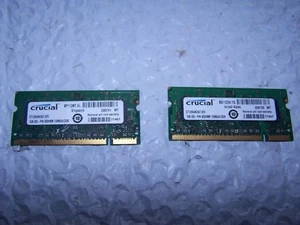 Two 1GB 200 Pin SODIMM 2Rx16 PC2-5300S-555-12-A0 RAM for MacBook - Picture 1 of 1