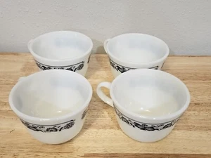 Set Of 4 Pyrex Old Town Blue Onion Coffee Tea Cups Mugs - Picture 1 of 7