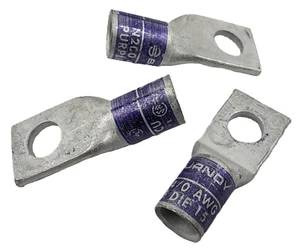 10 BURNDY YA28LBOX Compression Connector 1-Hole Lug Copper Purple 4/0AWG NEW - Picture 1 of 4