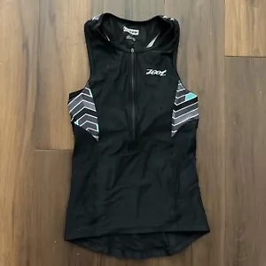 Camiseta sin mangas para mujer Zoot negra para ciclismo bicicleta 1/2 cremallera bolsillos deportivos talla S - Imagen 1 de 6