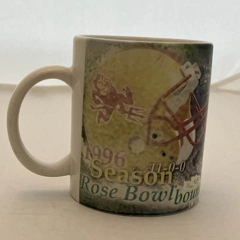 Vintage 1996 Rose Rose Bowl Football Arizona State Sun Devils Souvenir Mug Cover