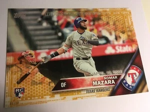 2016 Topps Update Jumbo 5x7 Nomar Mazara Rangers RC US295 #’d /10 Gold - Picture 1 of 1