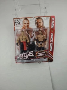 WWE Battle Pack Brock Lesnar vs. Triple H Wrestling Action Figure Set Rare Ufc - Picture 1 of 22