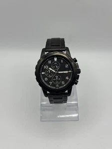 Fossil Men's Dean FS-4827 Chronograph Black Dial S-Steel Quartz Wrist Watch - Picture 1 of 8