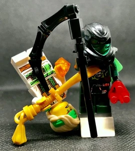 NINJAGO WORLD ©  MORRO MOC GREEN EVIL LLOYD + LEGO GENUINE LLOYD MASTER NINJA - Picture 1 of 7