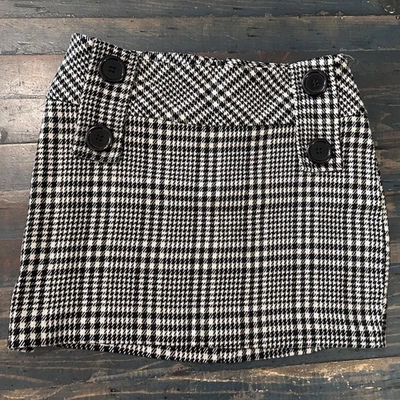 Vintage Wet Seal Mini Skirt Black and White Plaid SMALL - Image 1 of 4