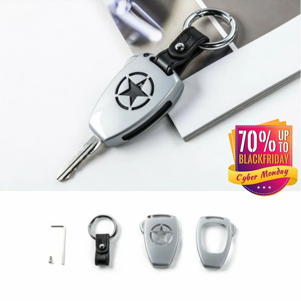 Car Key Fob Shell Case for Jeep Wrangler JK 08-17/ Compass 08-15/ Patriot 11-16 Foto 1 de 4