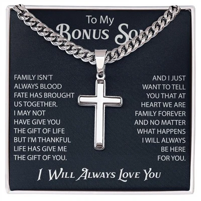 Collar Cruz Hijo Bonus Fe Cristiana Regalos Religiosos Mezcla Joyería Familiar Foto 1 de 4