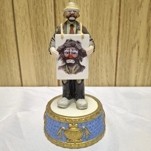Flambro Emmett Kelly Payaso Autorretrato San Francisco Music Box Co 7"  - Imagen 1 de 7