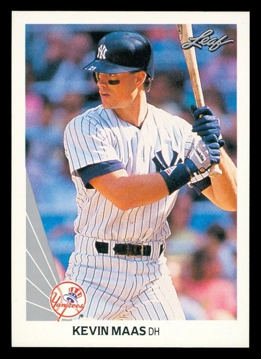 Tarjeta de novato 1990 Leaf #446 Kevin Maas RC Yankees Foto 1 de 1
