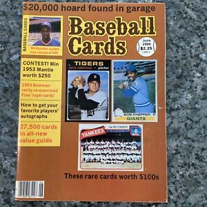 Baseball Cards Magazine June 1986 w/3 Cards Attached,Berra,Musial,Campanella